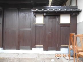 長野県 安曇野市の腕木門/腕木門（ 漆喰壁）塗装工事画像