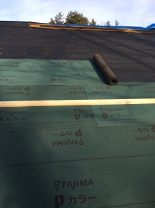 安曇野市の住宅/屋根葺き替え 防水シート張り工事画像