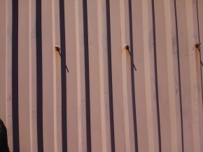 安曇野市の物置/折板 屋根塗装 前画像