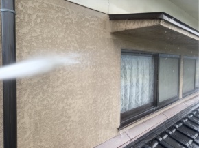 長野県安曇野市南穂高 外壁塗装　外壁高圧洗浄工事 画像
