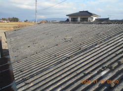 長野県 松川村の物置/屋根葺き替え　スレート屋根〜トタン波板へ張替え工事はこちらへ