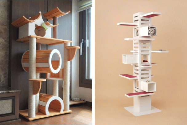 ネコちゃんが喜ぶタワーやハウスなどを作って見てはいかがでしょうか？