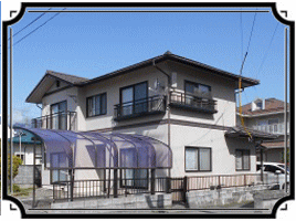 現在の工事情報　長野県安曇野市の住宅/外壁塗装　基礎塗装　雨樋塗装　破風塗装　ポリカ波板張り替え工事はこちらへ